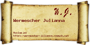 Wermescher Julianna névjegykártya